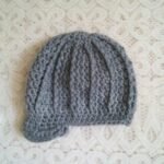 Handmade Crochet Baby Ribbed Beanie Cap – Woollen Winter Hat